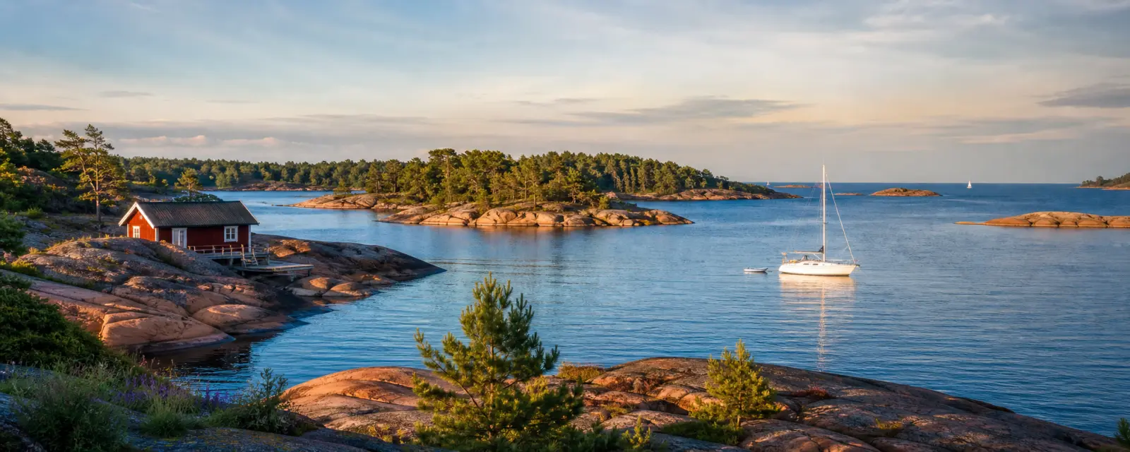 Baltic archipelago and red granite coast of the Åland Islands