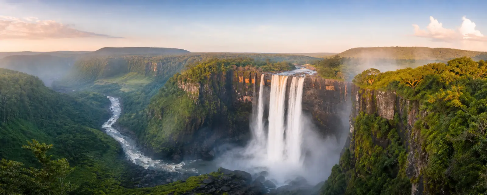 Kalandula Falls and tropical highlands in Angola