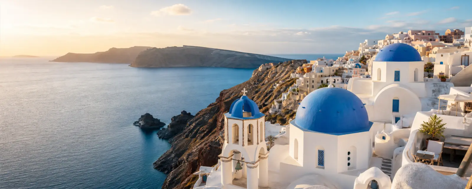 Santorini landscape in Greece