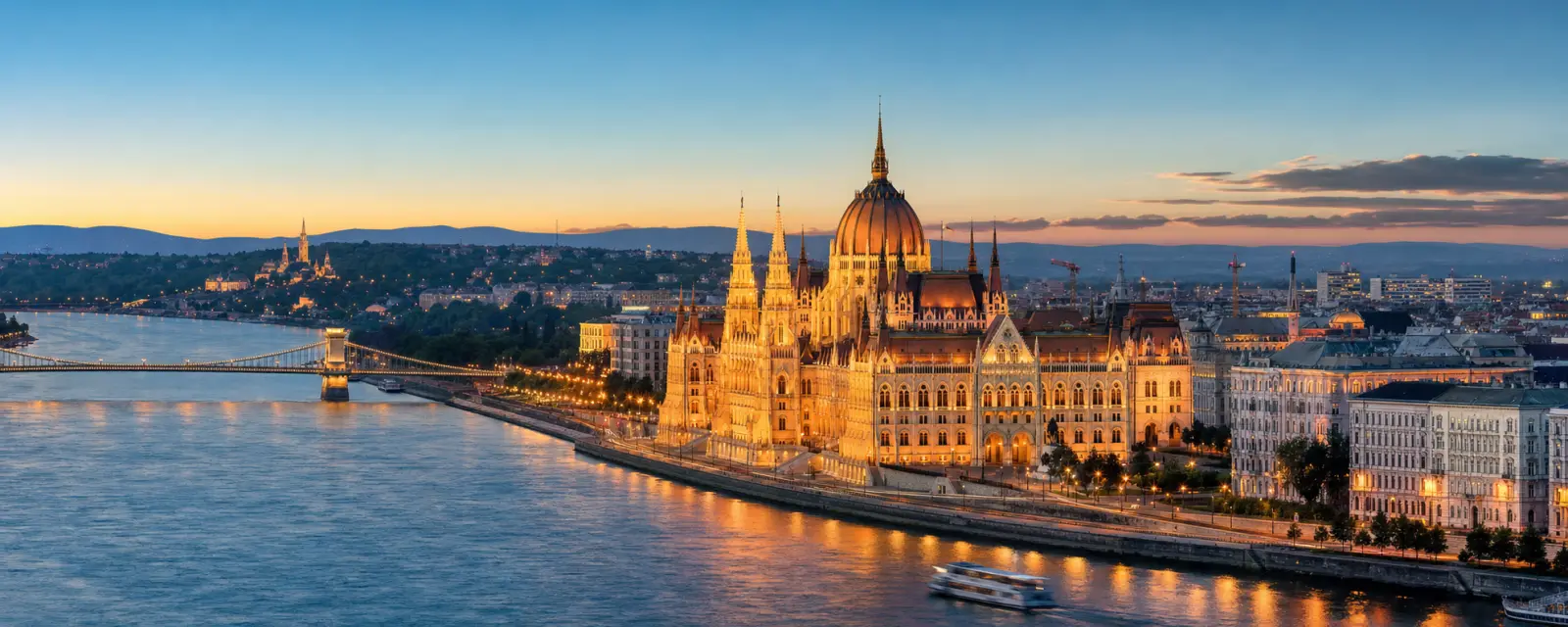 Hungarian Parliament and the Danube River in Budapest