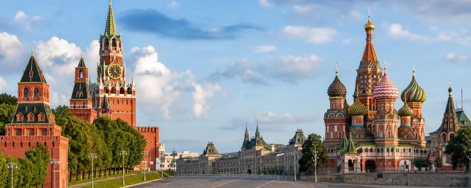 Moscow Kremlin and Saint Basil's Cathedral in Russia