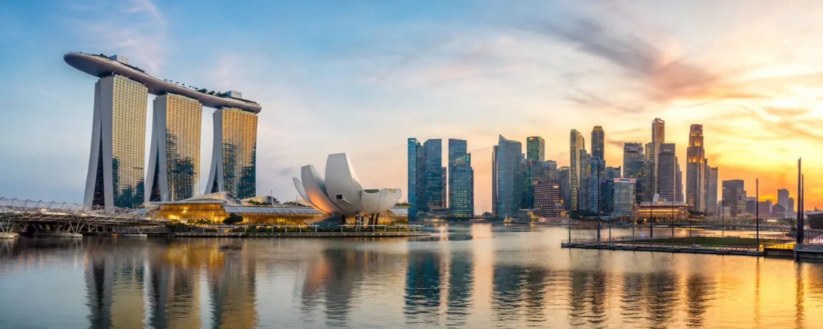 Marina Bay and the Singapore skyline