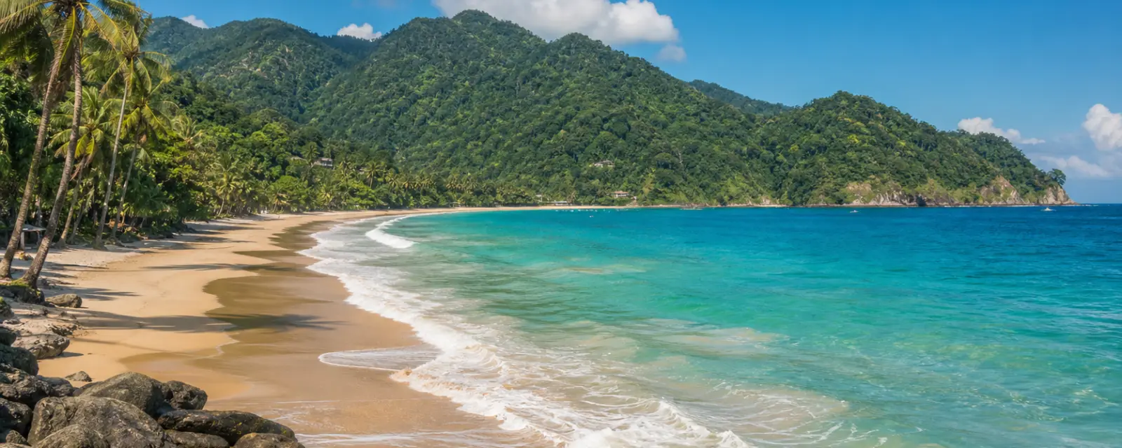Maracas Bay and Caribbean coast in Trinidad and Tobago