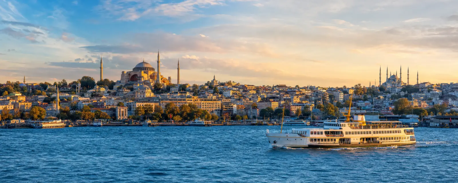 Istanbul Bosphorus and historic peninsula in Turkey